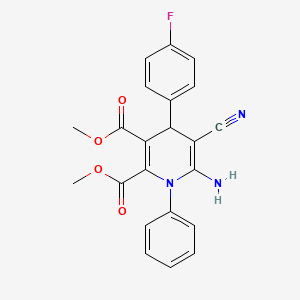 2,3-DIMETHYL 6-AMINO-5-CYANO-4-(4-FLUOROPHENYL)-1-PHENYL-1,4-DIHYDROPYRIDINE-2,3-DICARBOXYLATE