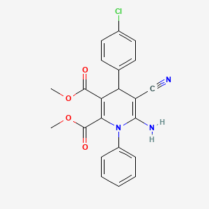 2,3-DIMETHYL 6-AMINO-4-(4-CHLOROPHENYL)-5-CYANO-1-PHENYL-1,4-DIHYDROPYRIDINE-2,3-DICARBOXYLATE