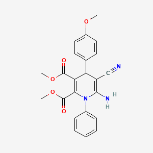 2,3-DIMETHYL 6-AMINO-5-CYANO-4-(4-METHOXYPHENYL)-1-PHENYL-1,4-DIHYDROPYRIDINE-2,3-DICARBOXYLATE