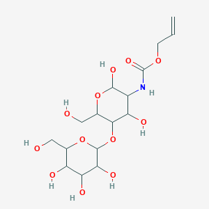 molecular formula C16H27NO12 B043344 丙-2-烯基 N-[2,4-二羟基-6-(羟甲基)-5-[3,4,5-三羟基-6-(羟甲基)氧杂-2-基]氧杂-3-基]氨基甲酸酯 CAS No. 209977-55-9