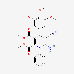 2,3-DIMETHYL 6-AMINO-5-CYANO-1-PHENYL-4-(3,4,5-TRIMETHOXYPHENYL)-1,4-DIHYDROPYRIDINE-2,3-DICARBOXYLATE