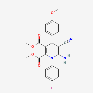 2,3-DIMETHYL 6-AMINO-5-CYANO-1-(4-FLUOROPHENYL)-4-(4-METHOXYPHENYL)-1,4-DIHYDROPYRIDINE-2,3-DICARBOXYLATE