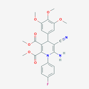 2,3-DIMETHYL 6-AMINO-5-CYANO-1-(4-FLUOROPHENYL)-4-(3,4,5-TRIMETHOXYPHENYL)-1,4-DIHYDROPYRIDINE-2,3-DICARBOXYLATE