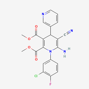 2',3'-DIMETHYL 6'-AMINO-1'-(3-CHLORO-4-FLUOROPHENYL)-5'-CYANO-1',4'-DIHYDRO-[3,4'-BIPYRIDINE]-2',3'-DICARBOXYLATE