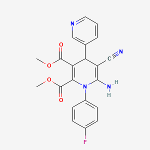 2',3'-DIMETHYL 6'-AMINO-5'-CYANO-1'-(4-FLUOROPHENYL)-1',4'-DIHYDRO-[3,4'-BIPYRIDINE]-2',3'-DICARBOXYLATE