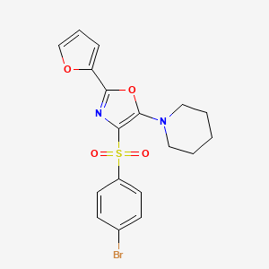 1-[4-[(4-bromophenyl)sulfonyl]-2-(2-furyl)-1,3-oxazol-5-yl]piperidine