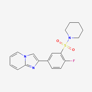 2-[4-fluoro-3-(piperidin-1-ylsulfonyl)phenyl]imidazo[1,2-a]pyridine