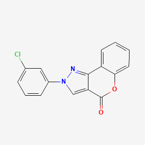 2-(3-chlorophenyl)chromeno[4,3-c]pyrazol-4(2H)-one