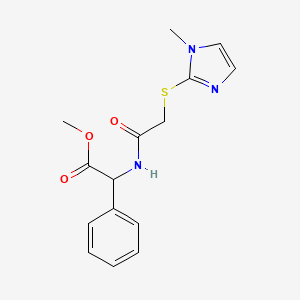 methyl ({[(1-methyl-1H-imidazol-2-yl)thio]acetyl}amino)(phenyl)acetate