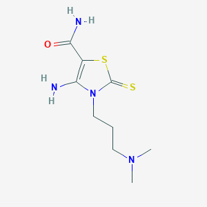 4-amino-3-[3-(dimethylamino)propyl]-2-thioxo-2,3-dihydro-1,3-thiazole-5-carboxamide