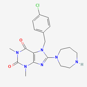 7-(4-chlorobenzyl)-8-(1,4-diazepan-1-yl)-1,3-dimethyl-3,7-dihydro-1H-purine-2,6-dione