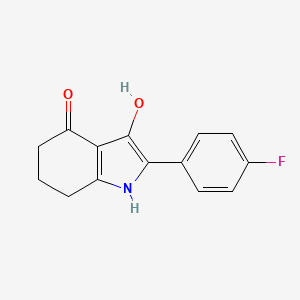 molecular formula C14H12FNO2 B4334534 2-(4-fluorophenyl)-3-hydroxy-1,5,6,7-tetrahydro-4H-indol-4-one CAS No. 890094-34-5
