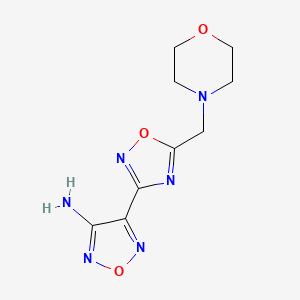 4-[5-(morpholin-4-ylmethyl)-1,2,4-oxadiazol-3-yl]-1,2,5-oxadiazol-3-amine