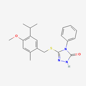 5-[(5-isopropyl-4-methoxy-2-methylbenzyl)thio]-4-phenyl-2,4-dihydro-3H-1,2,4-triazol-3-one