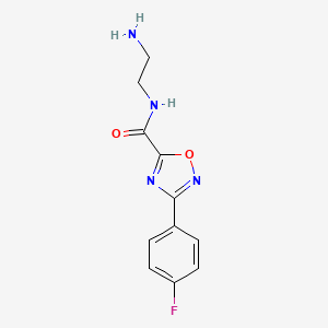molecular formula C11H11FN4O2 B4334558 N-(2-aminoethyl)-3-(4-fluorophenyl)-1,2,4-oxadiazole-5-carboxamide 