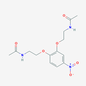 molecular formula C14H19N3O6 B4334582 N,N'-[(4-nitro-1,2-phenylene)bis(oxyethane-2,1-diyl)]diacetamide 