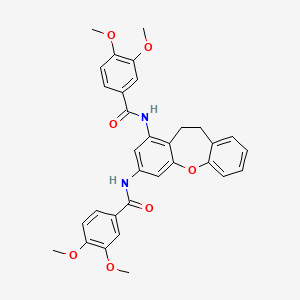 N,N'-10,11-dihydrodibenzo[b,f]oxepine-1,3-diylbis(3,4-dimethoxybenzamide)