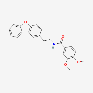 molecular formula C23H21NO4 B4334590 N-(2-dibenzo[b,d]furan-2-ylethyl)-3,4-dimethoxybenzamide 