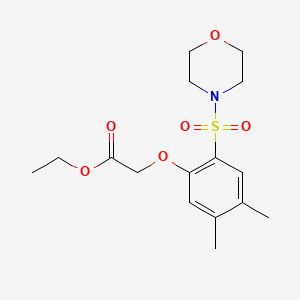 ethyl [4,5-dimethyl-2-(morpholin-4-ylsulfonyl)phenoxy]acetate