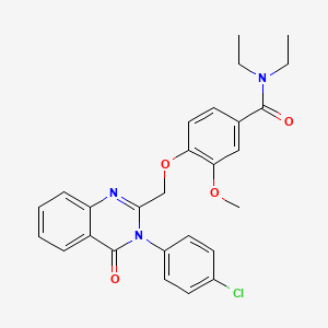 4-{[3-(4-chlorophenyl)-4-oxo-3,4-dihydroquinazolin-2-yl]methoxy}-N,N-diethyl-3-methoxybenzamide