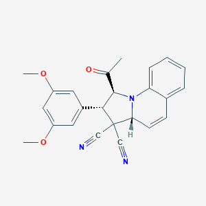 1-acetyl-2-(3,5-dimethoxyphenyl)-1,2-dihydropyrrolo[1,2-a]quinoline-3,3(3aH)-dicarbonitrile