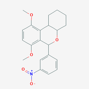 7,10-dimethoxy-6-(3-nitrophenyl)-2,3,4,4a,6,10b-hexahydro-1H-benzo[c]chromene