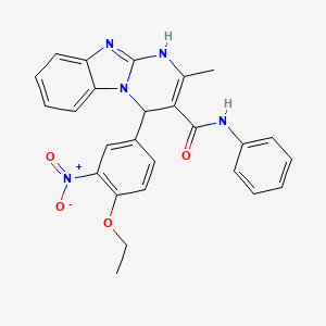 molecular formula C26H23N5O4 B4334645 4-(4-ethoxy-3-nitrophenyl)-2-methyl-N-phenyl-1,4-dihydropyrimido[1,2-a]benzimidazole-3-carboxamide 