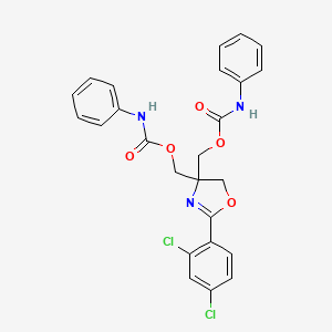 [2-(2,4-DICHLOROPHENYL)-4-{[(PHENYLCARBAMOYL)OXY]METHYL}-4,5-DIHYDRO-1,3-OXAZOL-4-YL]METHYL N-PHENYLCARBAMATE