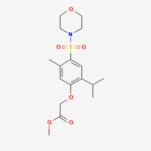 METHYL 2-[5-METHYL-4-(MORPHOLINE-4-SULFONYL)-2-(PROPAN-2-YL)PHENOXY]ACETATE