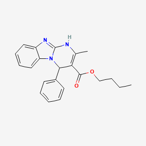 molecular formula C22H23N3O2 B4334697 butyl 2-methyl-4-phenyl-1,4-dihydropyrimido[1,2-a]benzimidazole-3-carboxylate 