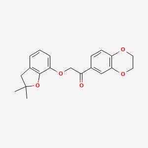 1-(2,3-dihydro-1,4-benzodioxin-6-yl)-2-[(2,2-dimethyl-2,3-dihydro-1-benzofuran-7-yl)oxy]ethanone