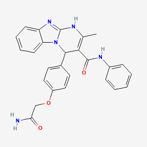 4-[4-(2-amino-2-oxoethoxy)phenyl]-2-methyl-N-phenyl-1,4-dihydropyrimido[1,2-a]benzimidazole-3-carboxamide