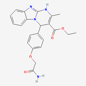 ethyl 4-[4-(2-amino-2-oxoethoxy)phenyl]-2-methyl-1,4-dihydropyrimido[1,2-a]benzimidazole-3-carboxylate