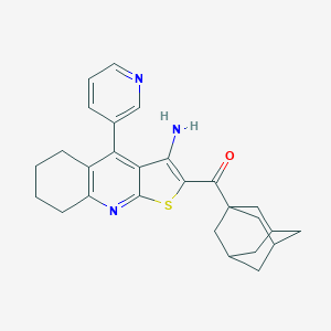 molecular formula C27H29N3OS B433476 1-Adamantyl[3-amino-4-(3-pyridinyl)-5,6,7,8-tetrahydrothieno[2,3-b]quinolin-2-yl]methanone CAS No. 340817-96-1