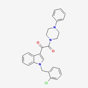 1-{1-[(2-CHLOROPHENYL)METHYL]-1H-INDOL-3-YL}-2-(4-PHENYLPIPERAZIN-1-YL)ETHANE-1,2-DIONE