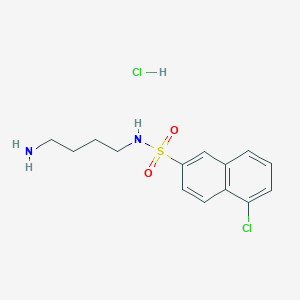 molecular formula C14H18Cl2N2O2S B043348 N-(4-氨基丁基)-5-氯萘-2-磺酰胺盐酸盐 CAS No. 88519-57-7
