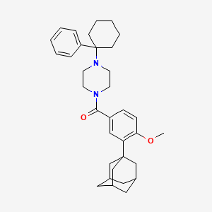 1-[3-(ADAMANTAN-1-YL)-4-METHOXYBENZOYL]-4-(1-PHENYLCYCLOHEXYL)PIPERAZINE