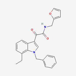 2-(1-BENZYL-7-ETHYL-1H-INDOL-3-YL)-N-[(FURAN-2-YL)METHYL]-2-OXOACETAMIDE