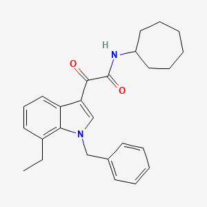 2-(1-benzyl-7-ethyl-1H-indol-3-yl)-N-cycloheptyl-2-oxoacetamide