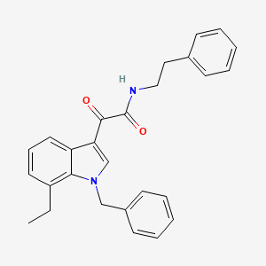 molecular formula C27H26N2O2 B4334826 2-(1-benzyl-7-ethyl-1H-indol-3-yl)-2-oxo-N-(2-phenylethyl)acetamide 