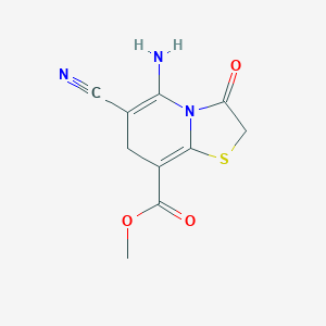molecular formula C10H9N3O3S B433489 methyl 5-amino-6-cyano-3-oxo-2,3-dihydro-7H-[1,3]thiazolo[3,2-a]pyridine-8-carboxylate CAS No. 352663-13-9