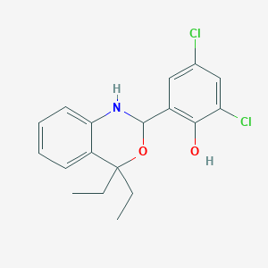 2,4-DICHLORO-6-(4,4-DIETHYL-2,4-DIHYDRO-1H-3,1-BENZOXAZIN-2-YL)PHENOL