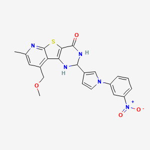 13-(methoxymethyl)-11-methyl-4-[1-(3-nitrophenyl)pyrrol-3-yl]-8-thia-3,5,10-triazatricyclo[7.4.0.02,7]trideca-1(13),2(7),9,11-tetraen-6-one