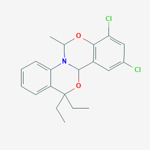 8,10-dichloro-13,13-diethyl-6-methyl-11bH,13H-[1,3]benzoxazino[3,4-a][3,1]benzoxazine