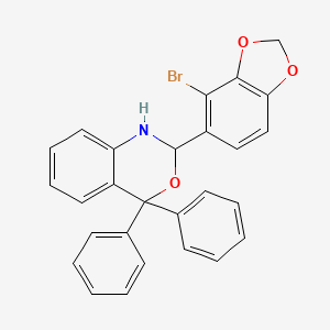 2-(4-BROMO-2H-1,3-BENZODIOXOL-5-YL)-4,4-DIPHENYL-2,4-DIHYDRO-1H-3,1-BENZOXAZINE