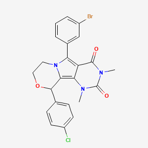 8-(3-bromophenyl)-13-(4-chlorophenyl)-3,5-dimethyl-12-oxa-3,5,9-triazatricyclo[7.4.0.02,7]trideca-1,7-diene-4,6-dione