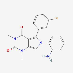 6-(2-AMINOPHENYL)-5-(3-BROMOPHENYL)-1,3-DIMETHYL-1H,2H,3H,4H,6H-PYRROLO[3,4-D]PYRIMIDINE-2,4-DIONE