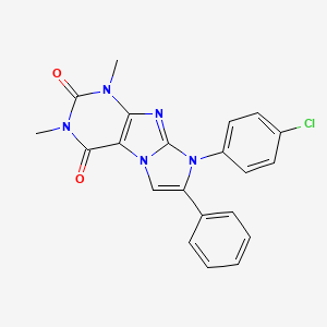 8-(4-CHLOROPHENYL)-1,3-DIMETHYL-7-PHENYL-1H,2H,3H,4H,8H-IMIDAZO[1,2-G]PURINE-2,4-DIONE