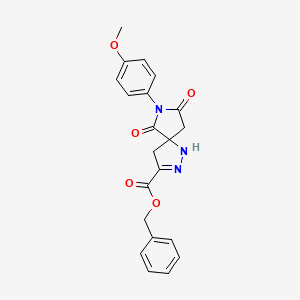 molecular formula C21H19N3O5 B4334971 benzyl 7-(4-methoxyphenyl)-6,8-dioxo-1,2,7-triazaspiro[4.4]non-2-ene-3-carboxylate 