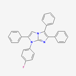 molecular formula C29H20FN3 B4334976 1-(4-FLUOROPHENYL)-2,5,6-TRIPHENYL-1H-IMIDAZO[1,2-A][1,3]DIAZOLE 